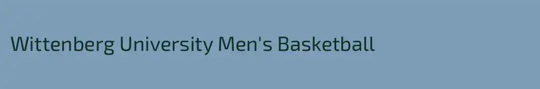 Wittenberg University Men's Basketball